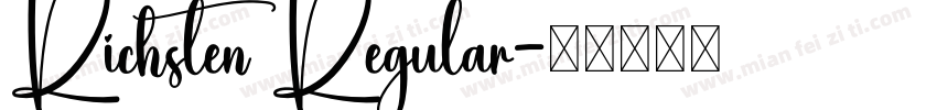 Richsten Regular字体转换